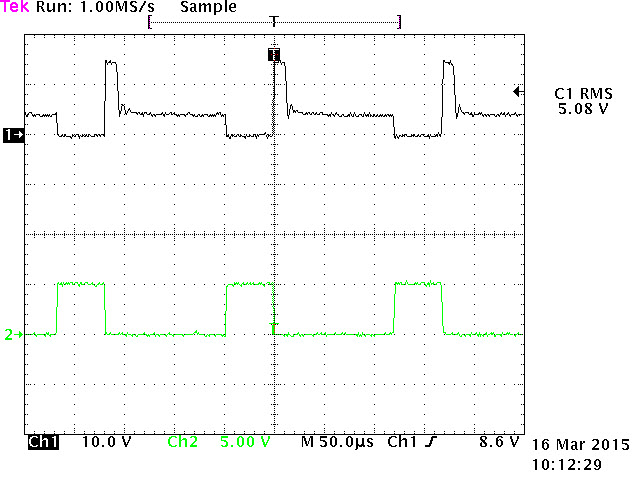 After addition of SA12G TVS diode