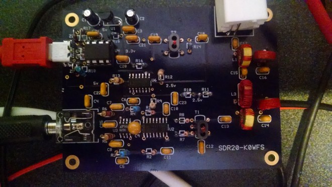 Built-out SDR20 board